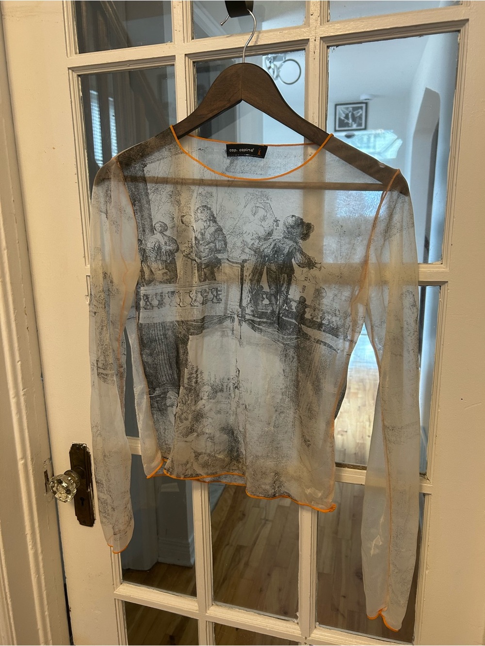 Cop Copine sheer longsleeve top